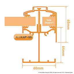 ALUKAP-SS Brown  Self-Support Gable Bar 3000mm x 60mm