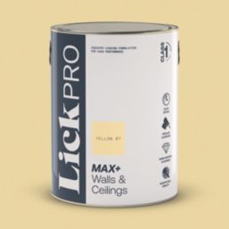 LickPro Max+ 5Ltr Yellow 07 Matt Emulsion  Paint
