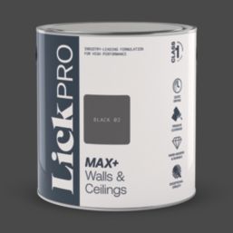 LickPro Max+ 2.5Ltr Black 02 Eggshell Emulsion  Paint
