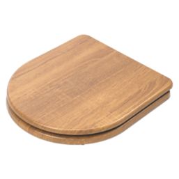 Croydex Levico Soft-Close with Quick-Release Toilet Seat Moulded Wood Natural Finish