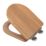 Croydex Levico Soft-Close with Quick-Release Toilet Seat Moulded Wood Natural Finish