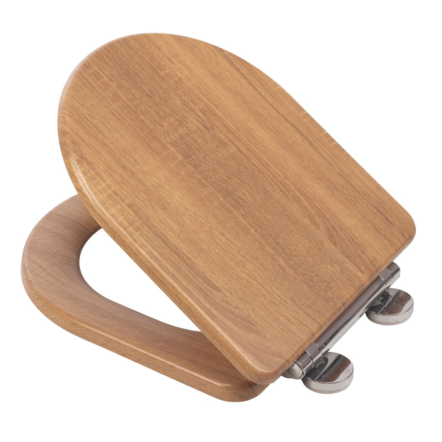 Croydex Levico Soft-Close with Quick-Release Toilet Seat Moulded Wood Natural Finish (804KK)