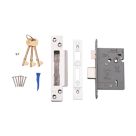 Smith & Locke Fire Rated  5 Lever Polished Chrome BS Sash Lock 76mm Case - 57mm Backset