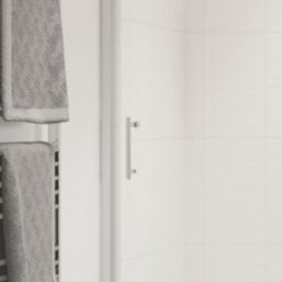Framed Rectangular Sliding Shower Door Polished Silver 1200mm x 1850mm
