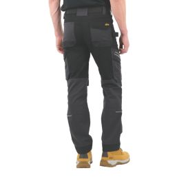 Site Evenson Multi-Pocket Stretch Trousers Grey/Black 36" W 32" L