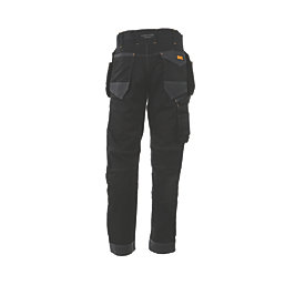 DeWalt Harrison Work Trousers Black/Grey 32" W 31" L