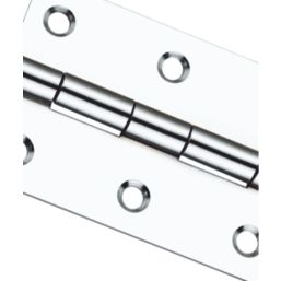 Smith & Locke Polished Chrome  Door Hinge 65mm x 45mm 2 Pack