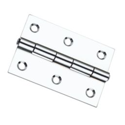 Smith & Locke Polished Chrome  Door Hinge 65mm x 45mm 2 Pack