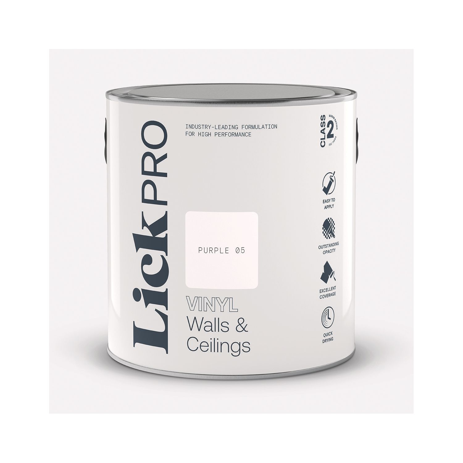 LickPro 2.5Ltr Purple 05 Vinyl Matt Emulsion Paint (804TM)