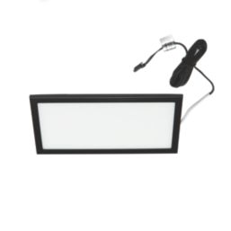 VEW Slim Rectangular LED Cabinet Light Black 6W 300lm