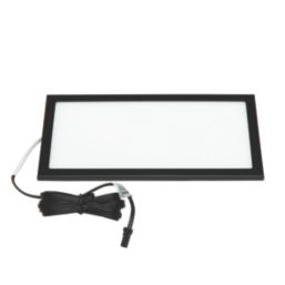 VEW Slim Rectangular LED Cabinet Light Black 6W 300lm