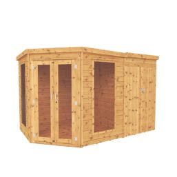 Mercia Corner 10' x 6' 6" (Nominal) Pent Tongue & Groove Timber Summerhouse & Shed