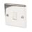 LAP  10AX 1-Gang 2-Way Light Switch  Polished Chrome with White Inserts