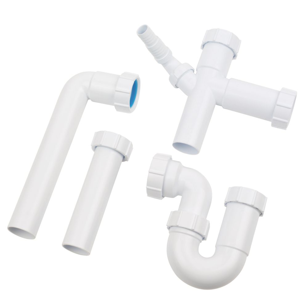 Floplast Double Bowl Sink Trap Kit