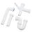 FloPlast Double Bowl Sink Trap Kit White 40mm