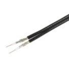 Labgear RG6 Black 2-Core Round Coaxial Cable 25m Coil