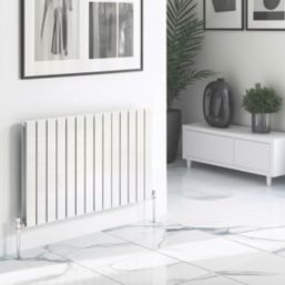 Reina Harley Double 600mm x 420mm 1540BTU White Vertical Designer Radiator