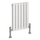 Reina Harley Double 600mm x 420mm 1540BTU White Vertical Designer Radiator