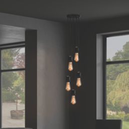 Knightsbridge  Vintage Style 5-Light Pendant Matt Black