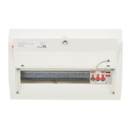 Contactum Defender 1.0 18-Module 14-Way Part-Populated  Main Switch Consumer Unit with SPD
