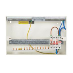 Contactum Defender 1.0 18-Module 14-Way Part-Populated  Main Switch Consumer Unit with SPD
