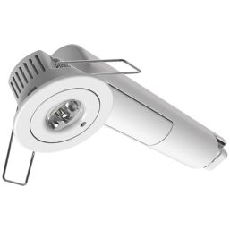 Luceco Tempus Fixed  Recessed Non-Maintained Emergency LED Downlight for Open Areas White 1W 120lm 50mm