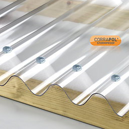 Corrapol AC801 Corrugated Roofing Sheet Clear 1000mm x 950mm