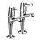 Bristan Lever Contemporary Single Lever High Neck Pillar Kitchen Taps Chrome 1 Pair