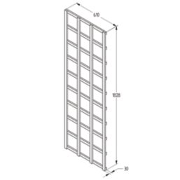 Forest  Softwood Rectangular Trellis 2' x 6' 4 Pack