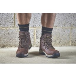 Apache AP315CM Size 7  Brown Water-Resistant Steel Toe Cap Safety Boots