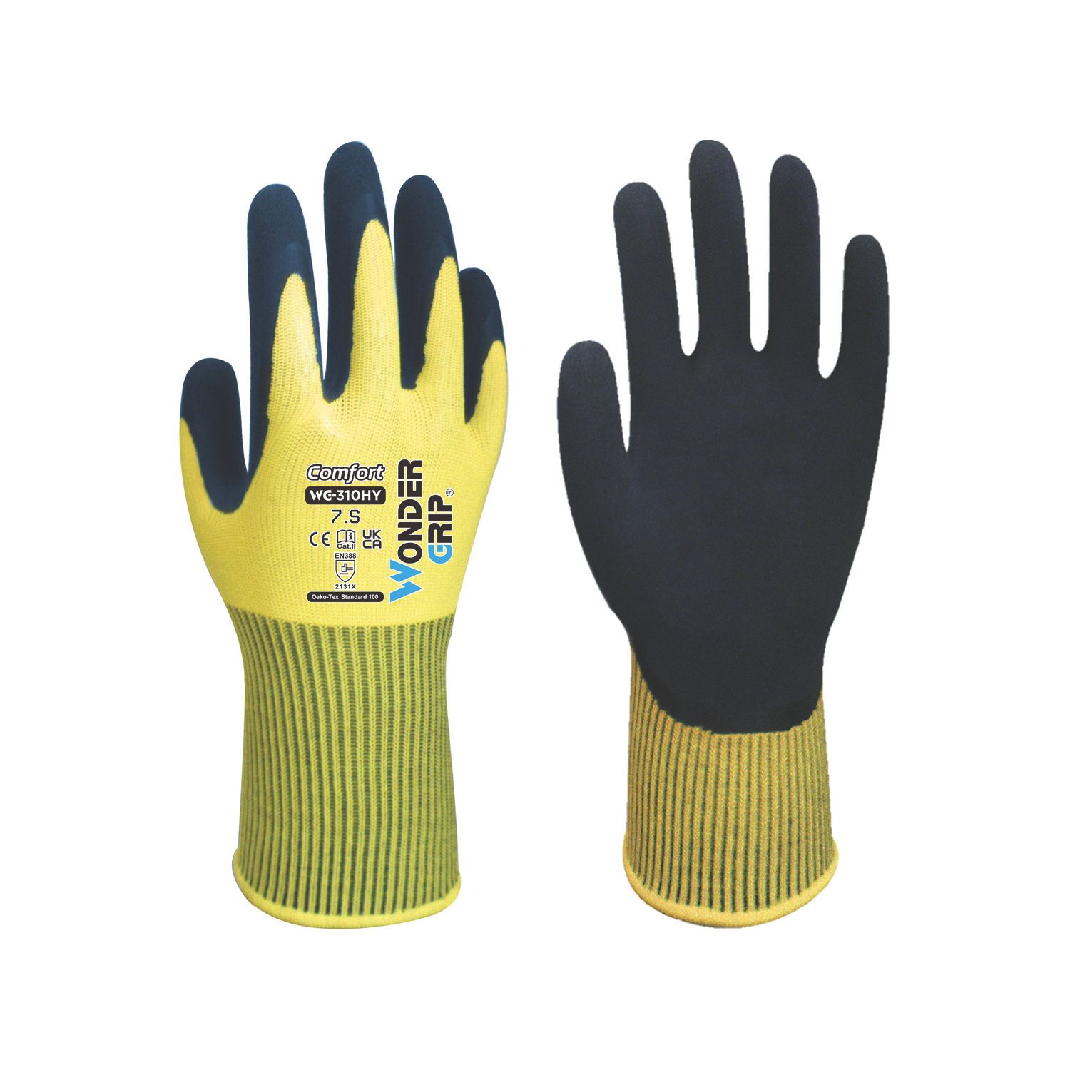 Wonder Grip WG-310HY Comfort Gloves Yellow Small (805VJ)