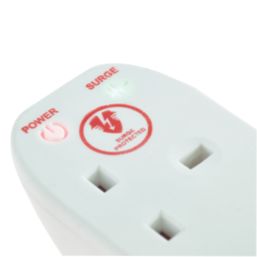 Masterplug 13A 4-Gang Unswitched Surge-Protected Extension Lead  2m