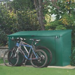 Asgard Max Plus 7' 6" x 3' 6" (Nominal) Pent Metal Bike Store Green