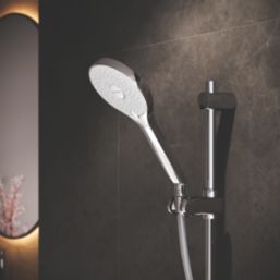 Aqualisa Optic Q HP/Combi Rear-Fed Chrome Thermostatic Dual Outlet Smart Shower with Ceiling-Fixed Head