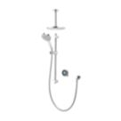 Aqualisa Optic Q HP/Combi Rear-Fed Chrome Thermostatic Dual Outlet Smart Shower with Ceiling-Fixed Head