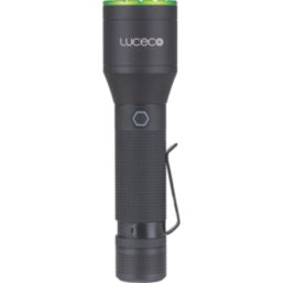 Luceco  Rechargeable LED Torch Black/Green 1000lm