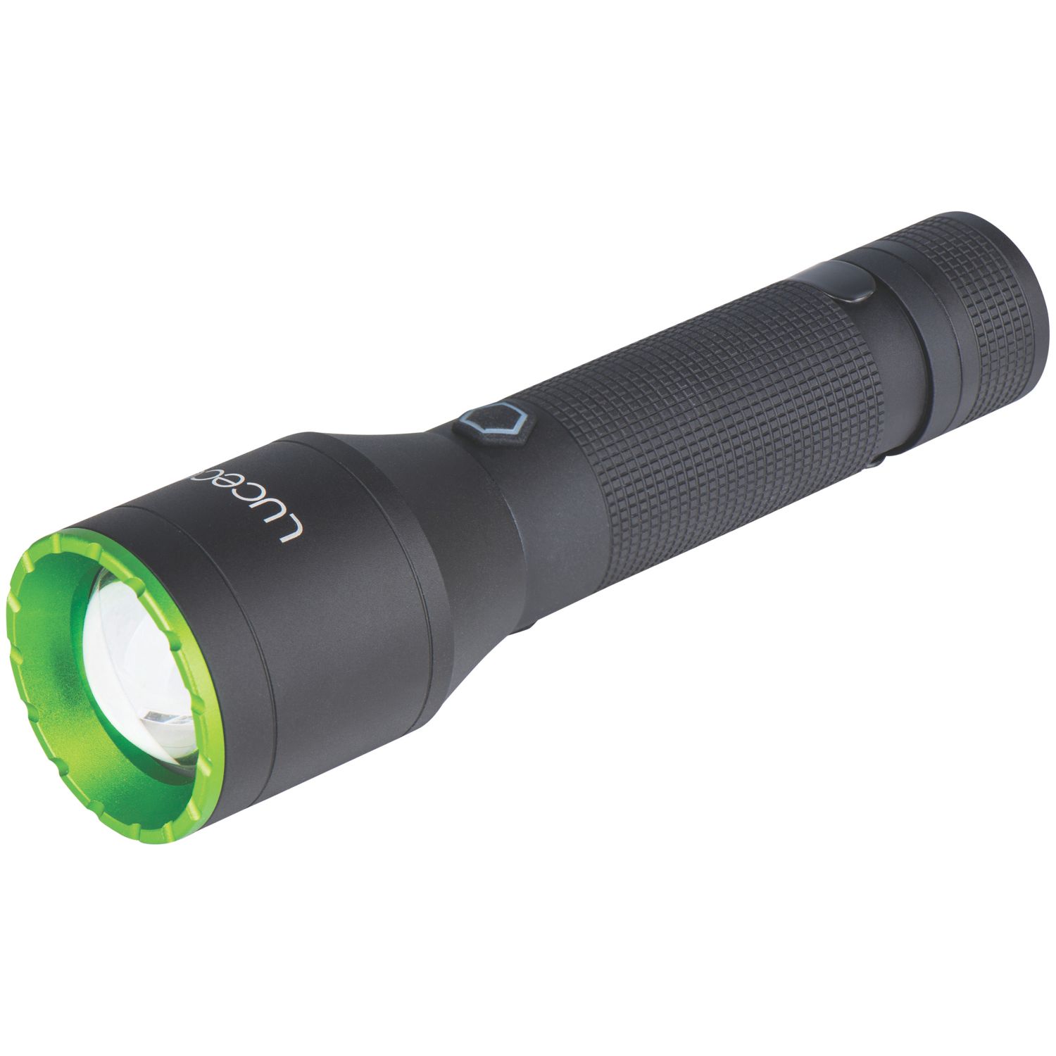 Luceco Rechargeable LED Torch Black/Green 1000lm (806CL)