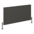 Reina Harley Double 600mm x 1190mm 4363BTU Anthracite Horizontal Designer Radiator