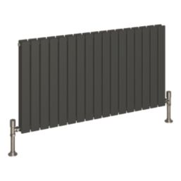 Reina Harley Double 600mm x 1190mm 4363BTU Anthracite Horizontal Designer Radiator