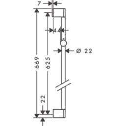 Hansgrohe  Riser Rail Chrome 650mm