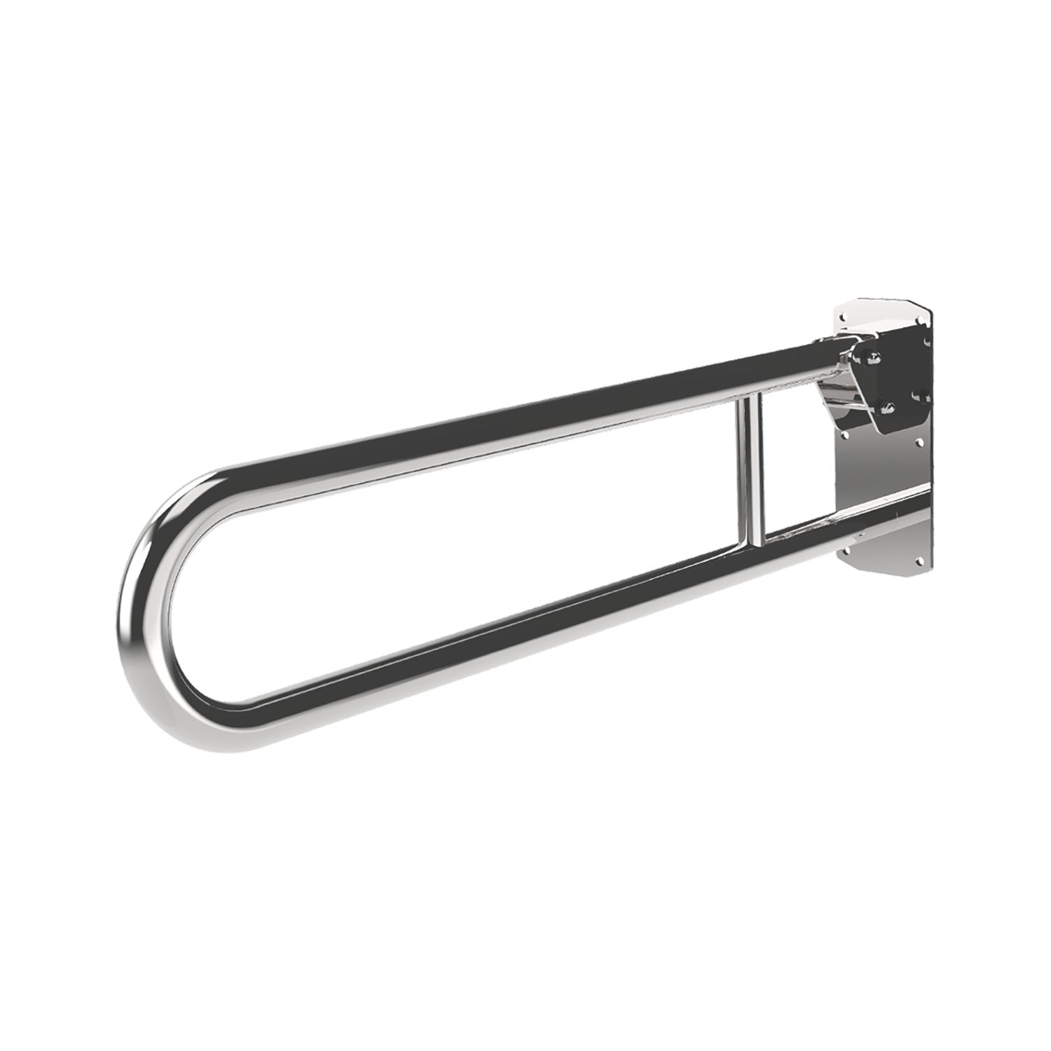 Nymas NymaCARE Doc M Hinged Support Rail Polished Stainless Steel 800mm x 245mm x 32mm (806JM)