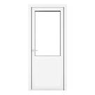 Crystal  1-Panel 1-Clear Light Right-Hand Opening White uPVC Back Door 2090mm x 920mm
