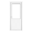 Crystal  1-Panel 1-Clear Light Right-Hand Opening White uPVC Back Door 2090mm x 920mm