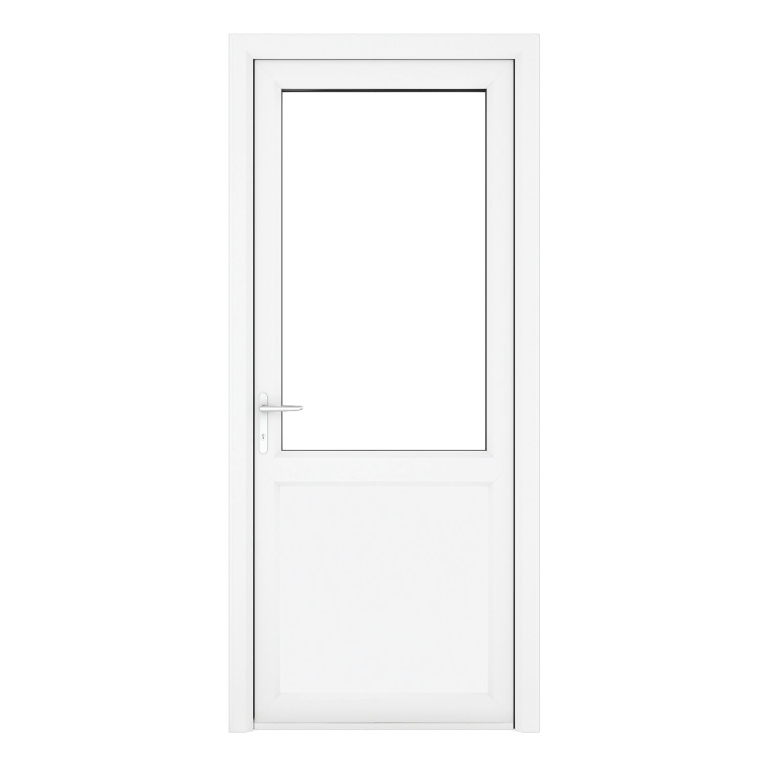 Crystal 1-Panel 1-Clear Light Right-Handed White uPVC Back Door 2090mm x 920mm (806KF)