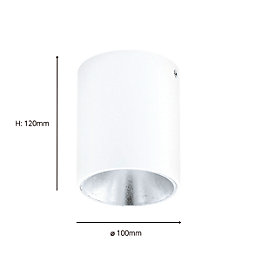 Eglo Polasso LED Ceiling Light White / Silver  3.3W 340lm