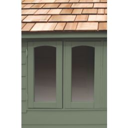 Forest FRA58GNIN 5' 6" x 8' 6" (Nominal) Apex Overlap Timber Shed with Assembly