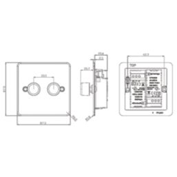 Knightsbridge  2-Gang 2-Way LED Intelligent Dimmer Switch  Polished Brass