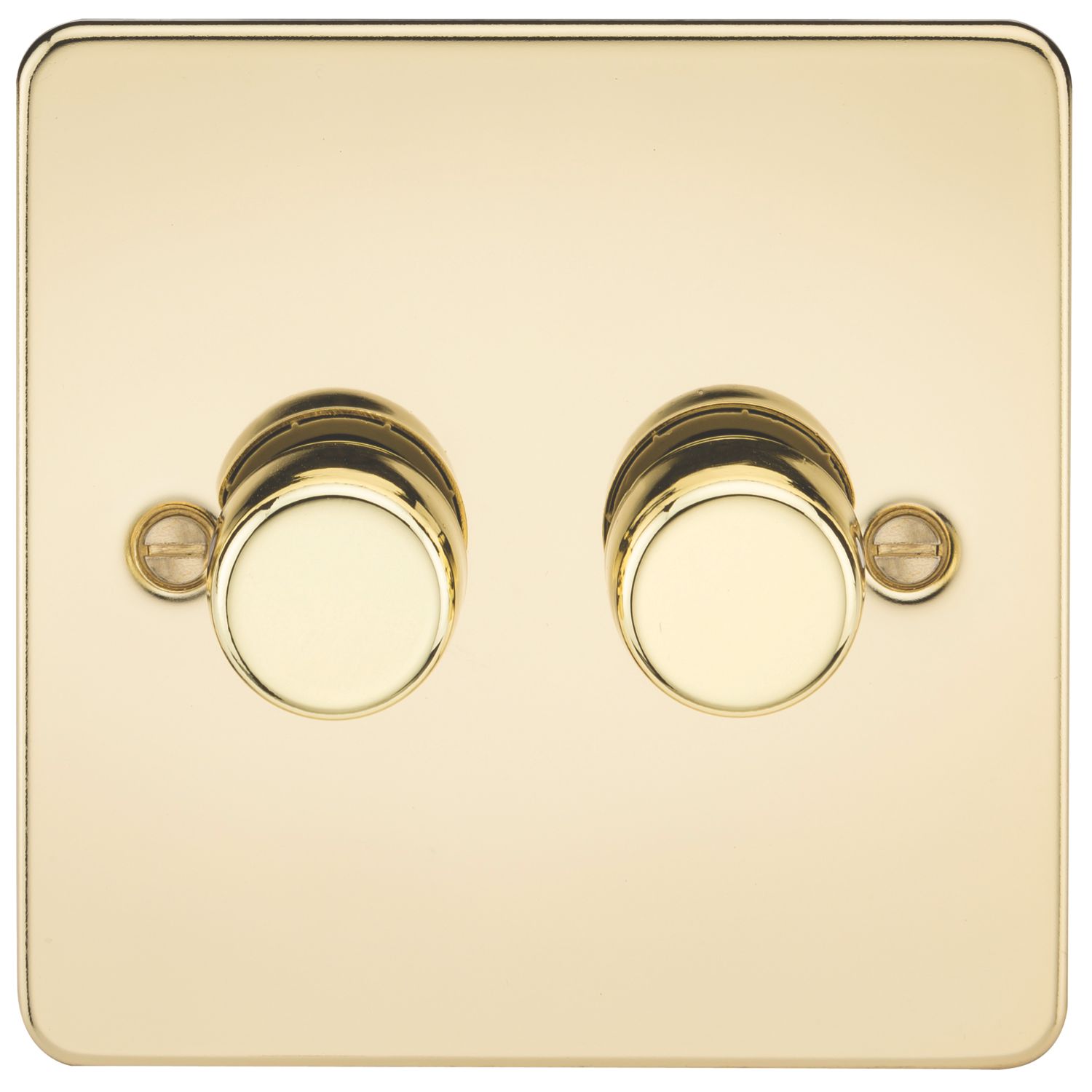 Knightsbridge 2-Gang 2-Way LED Intelligent Dimmer Switch Polished Brass (806PX)