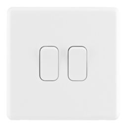 Arlec  10A 2-Gang 2-Way Light Switch  White