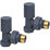 Towelrads  Anthracite Angled Manual Radiator Valve  15mm x 1/2" 2 Pack